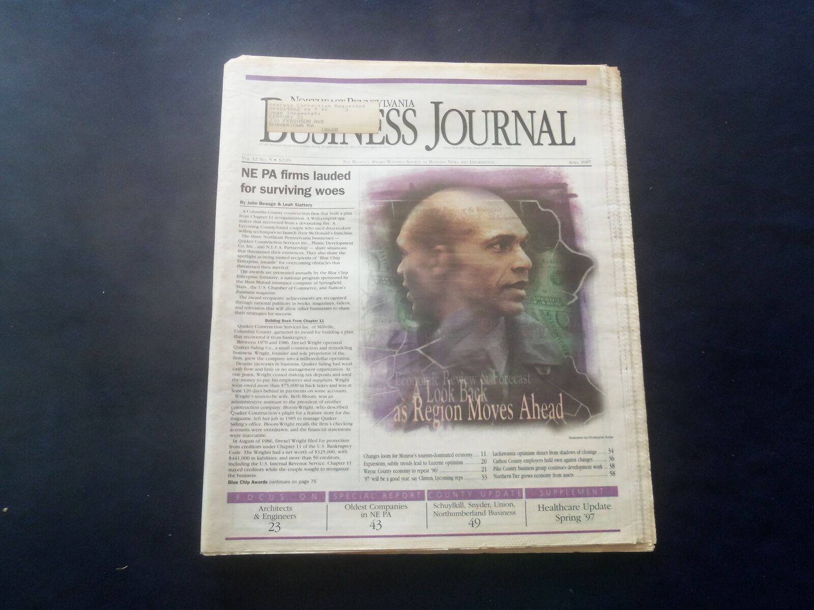 1997 APRIL NORTHEAST PENNSYLVANIA BUSINESS JOURNAL - SCRANTON, PA - NP 6193