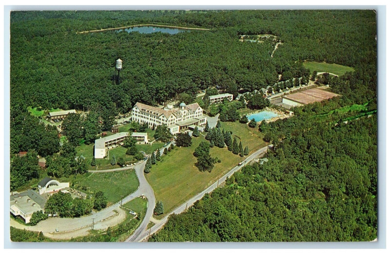 c1960's Aerial View Of Shawanga Lodge Exterior Highview New York NY Postcard