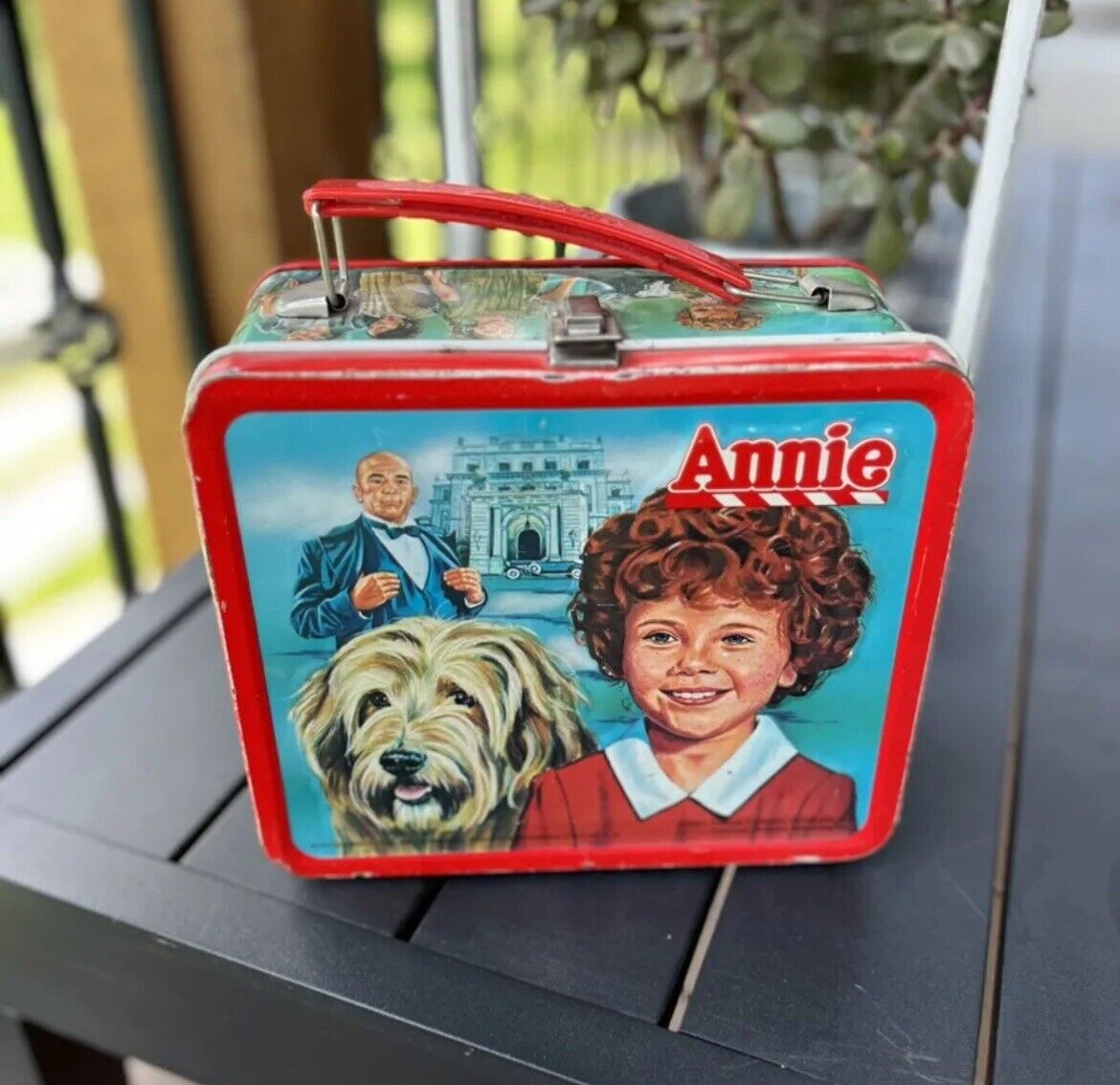 Vintage Little Orphan ANNIE Metal Lunch Box With Thermos