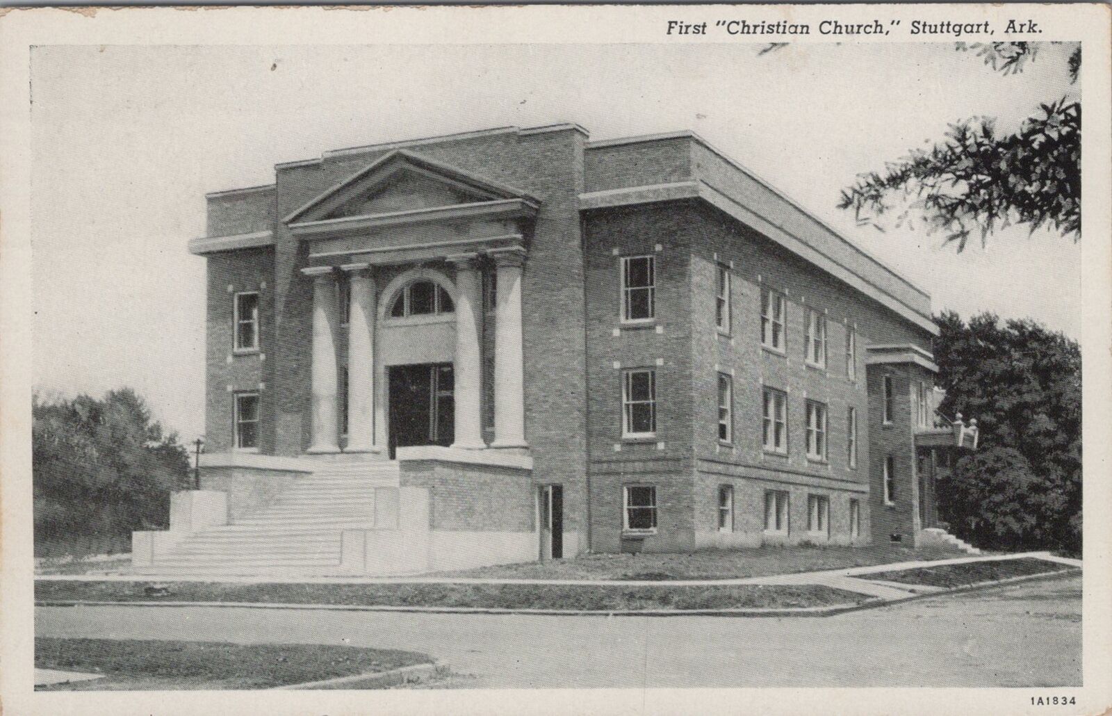 First Christian Church, Stuttgart, Arkansas Stuttgart 1947 Postcard