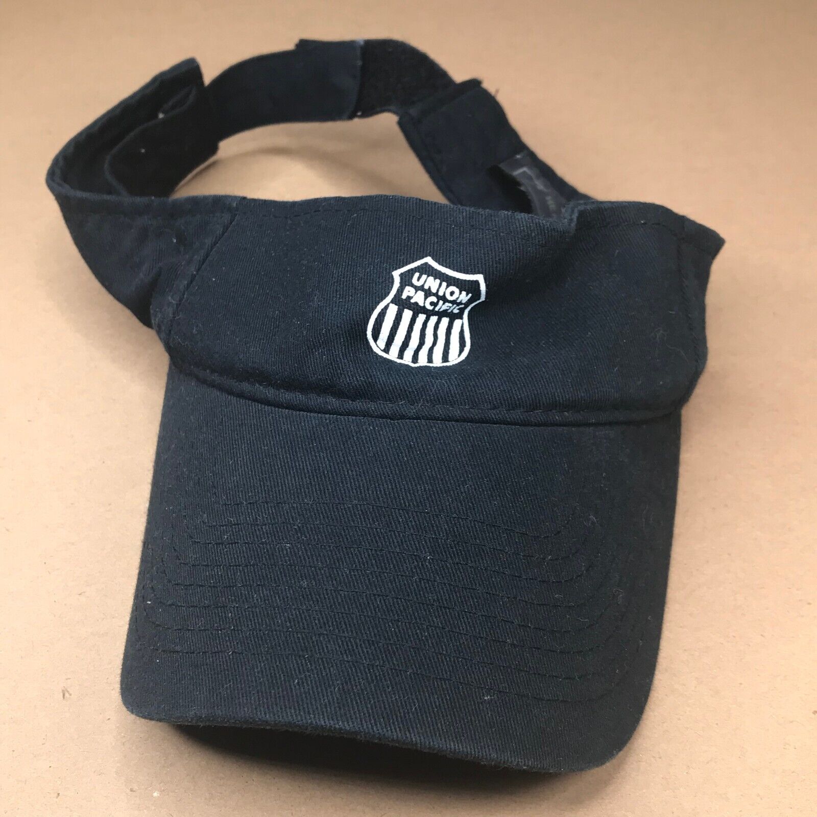 Union Pacific Shield Emblem Small Logo Sun Visor Hat Cap Black ATT Headwear