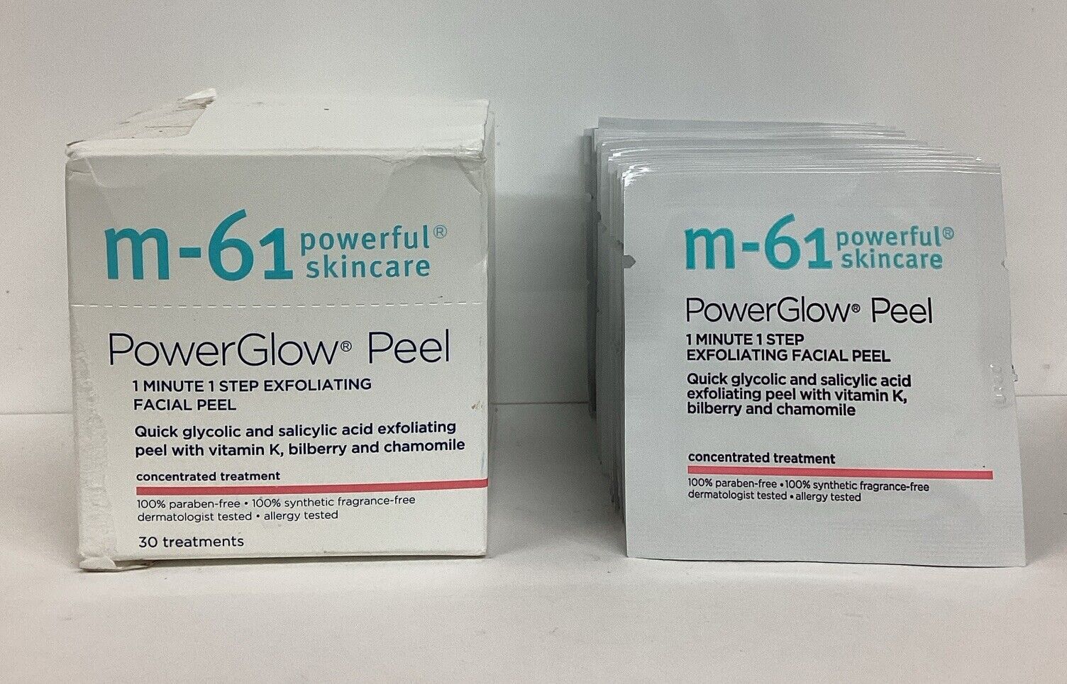 M-61 PowerGlow Peel Exfoliating 30 Treatments As Pictured New 
