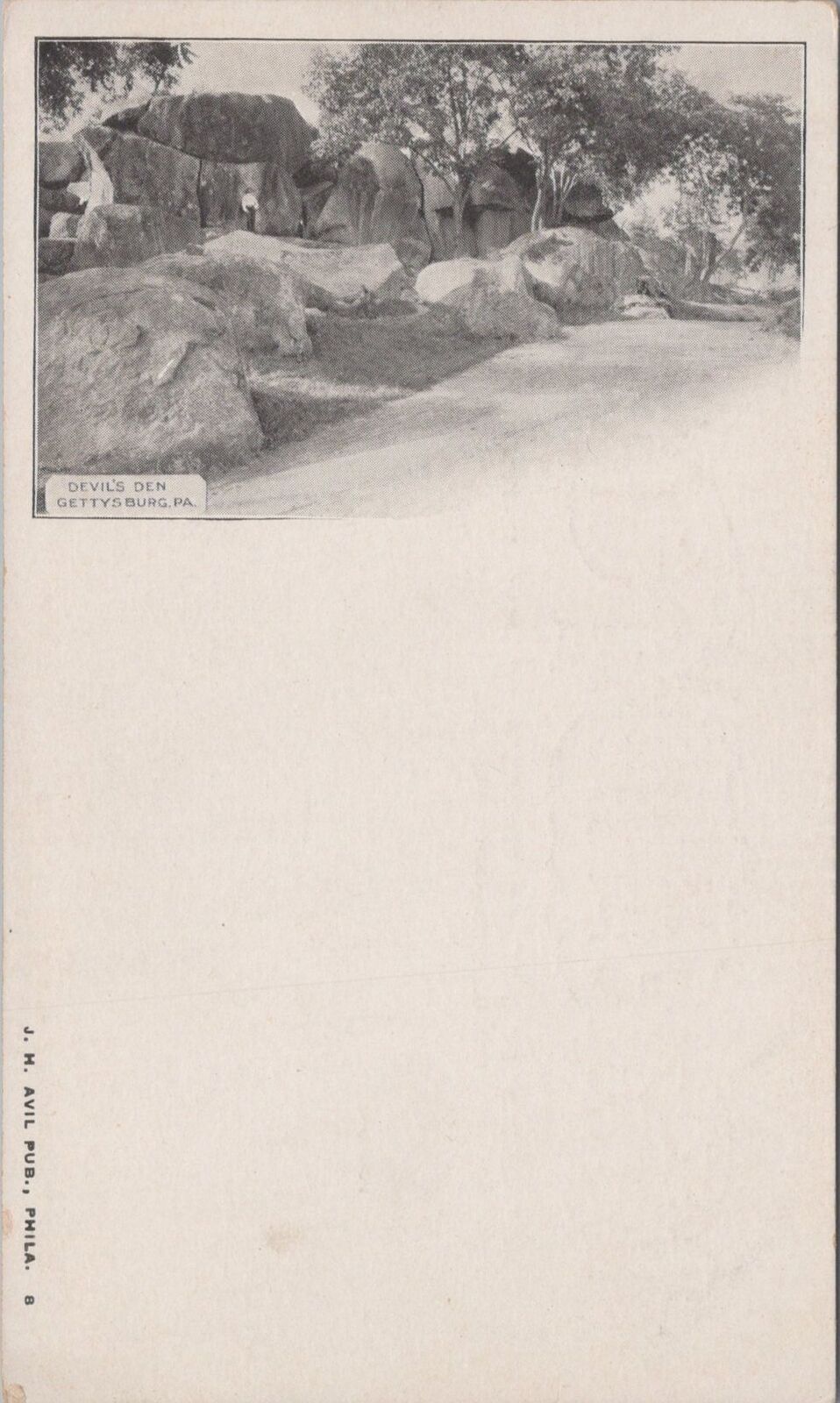 Devil's Den Gettysburg Pennsylvania c1900s Unposted Private Mailing Postcard