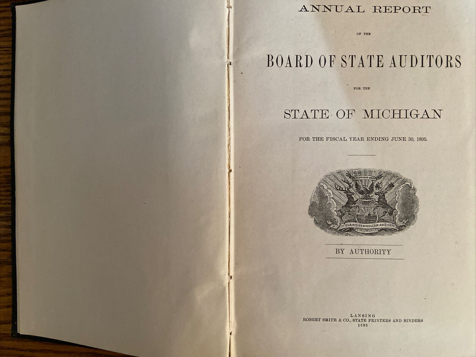 1895 ANNUAL REPORT OF THE BOARD OF STATE AUDITORS FOR STATE OF MICHIGAN