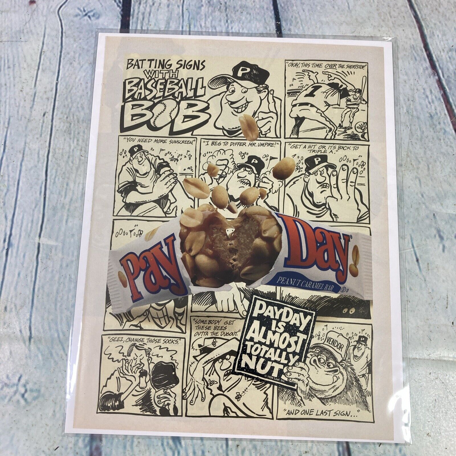 1994 Payday Candy Bar Vtg Print Ad/Poster Promo Art Comic Strip Magazine Page