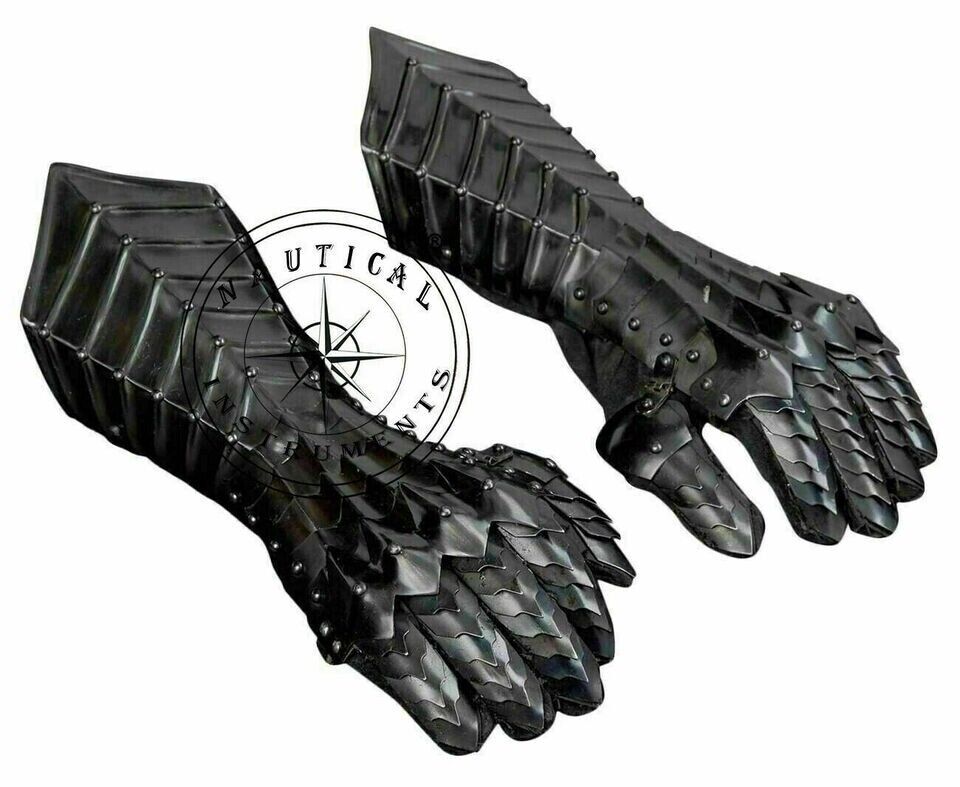 Vintage 18GSteel Medieval Knight Gauntlets Gothic Gauntlet Gloves
