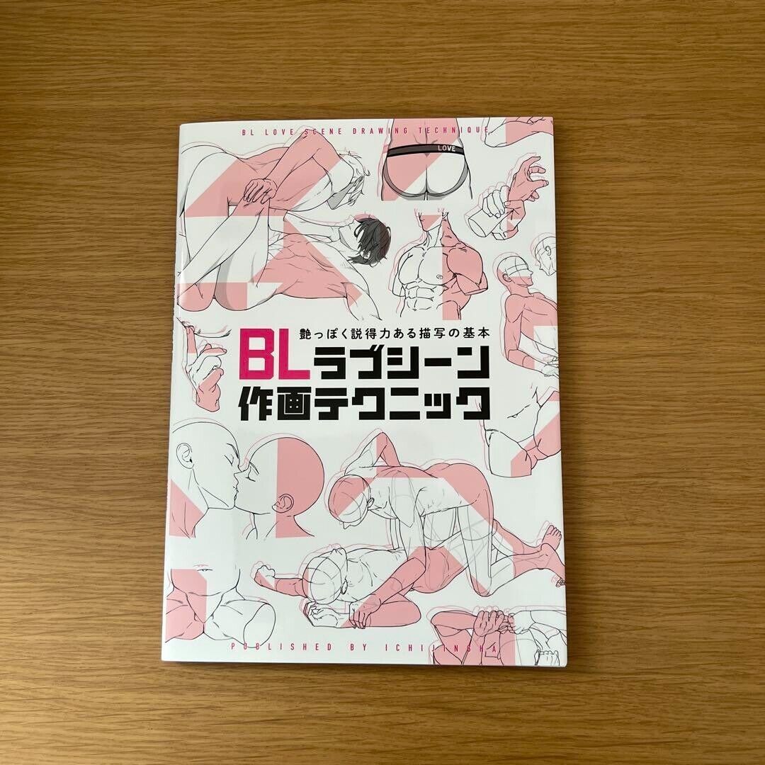 BL Love Scene Drawing Technique Illustration Art Guide Book Manga Anime used JP