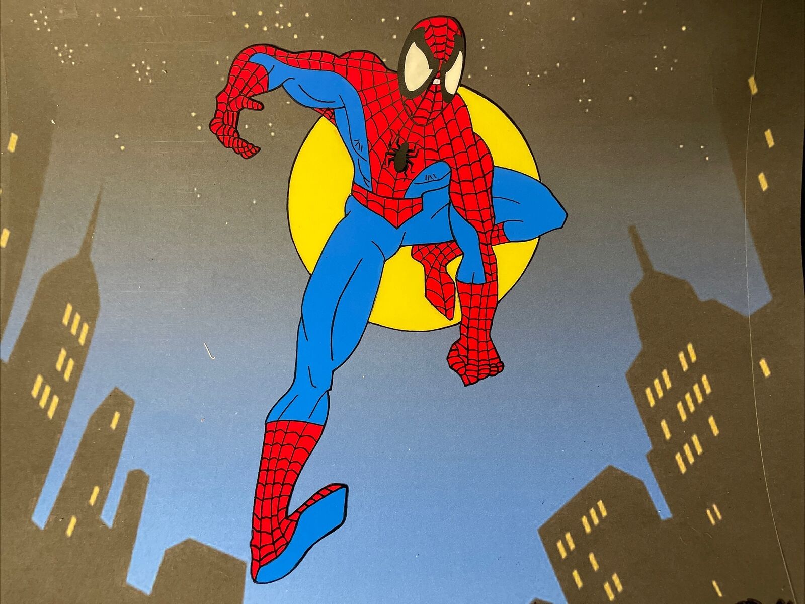 SPIDER-MAN animation Cel Vintage Cartoons Art Marvel Comics Spiderman 80-90s I17