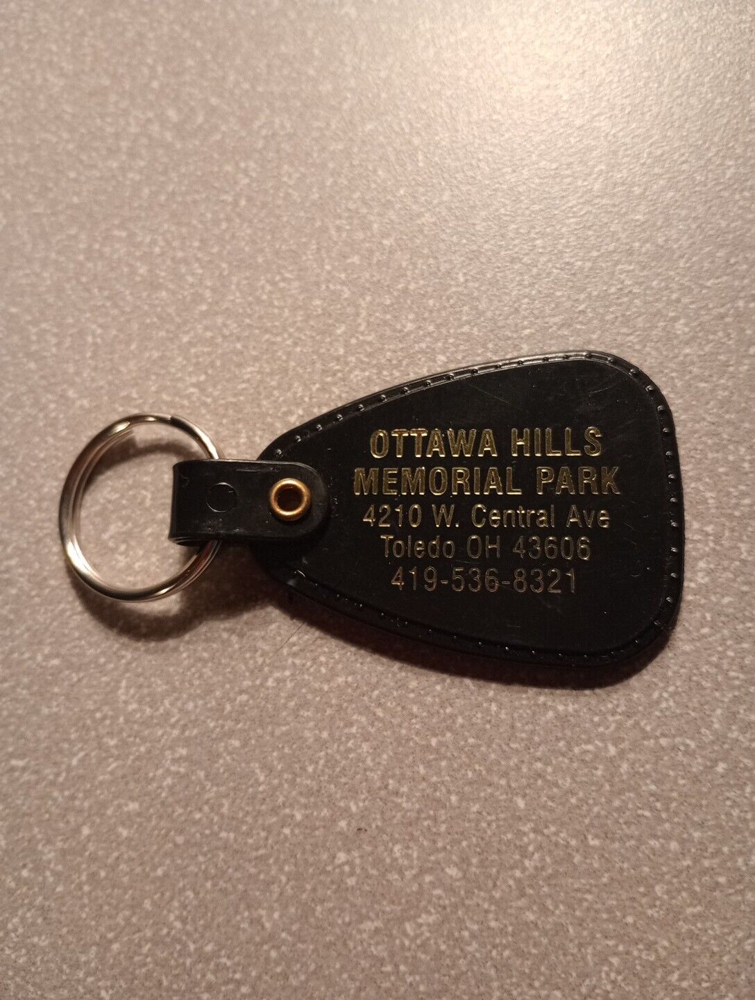 Vtg Ottawa Hills Memorial Park Key Fob Ring Toledo, Ohio