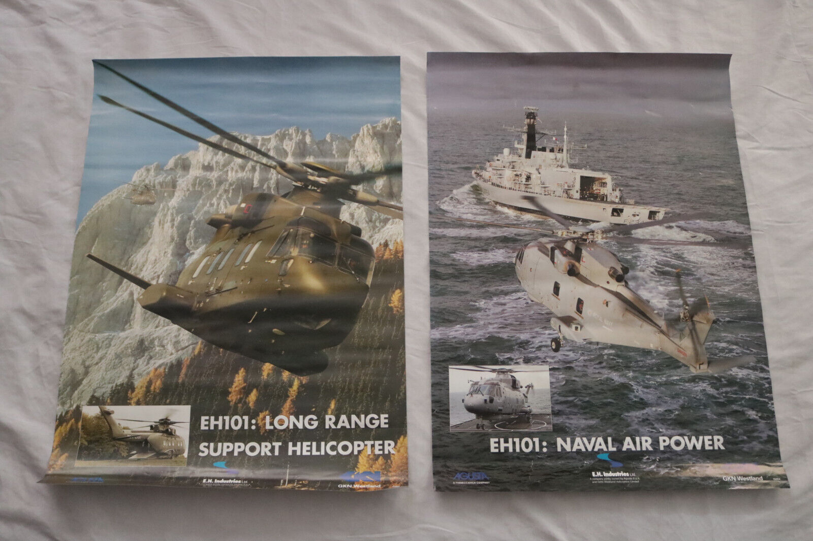 2x GKN Westland EH101 posters (Naval and commando) 16.5\