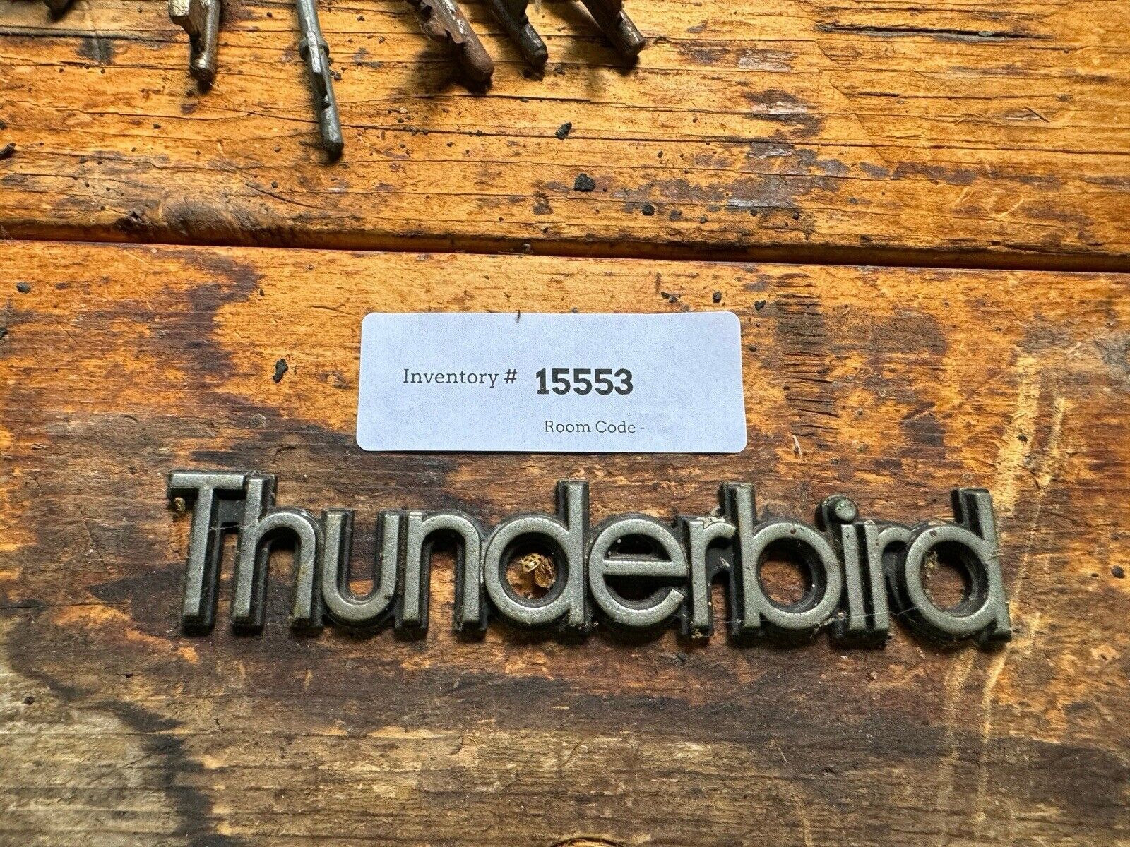 Original Vintage Plastic 1984 Ford Thunderbird car Emblem