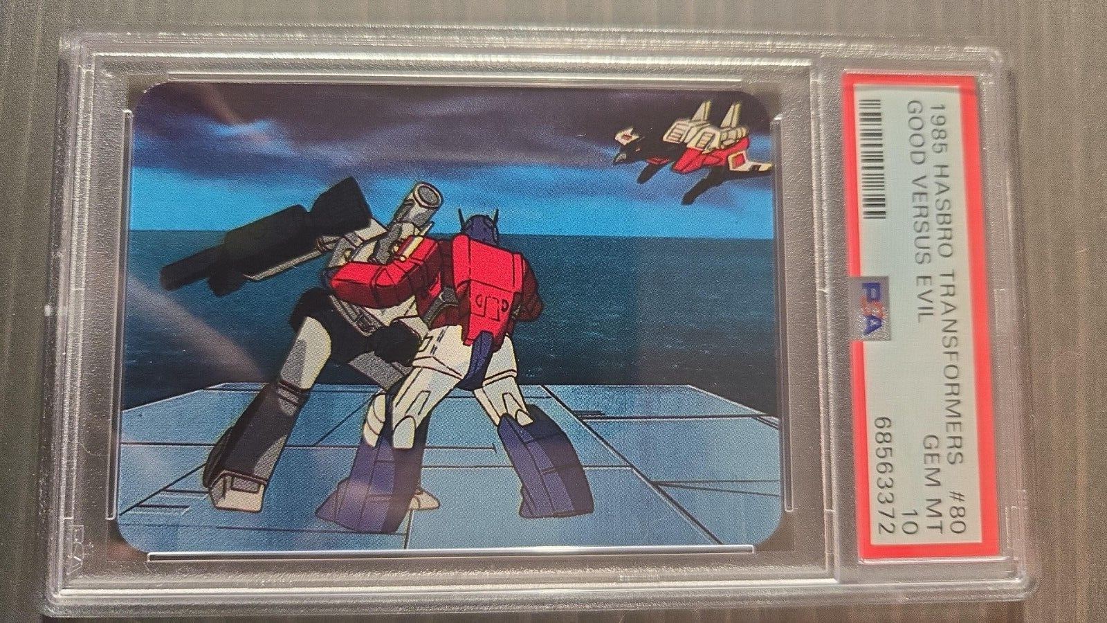 1985 Hasbro Transformers #80 Good Versus Evil - Optimus vs. Megatron PSA 10