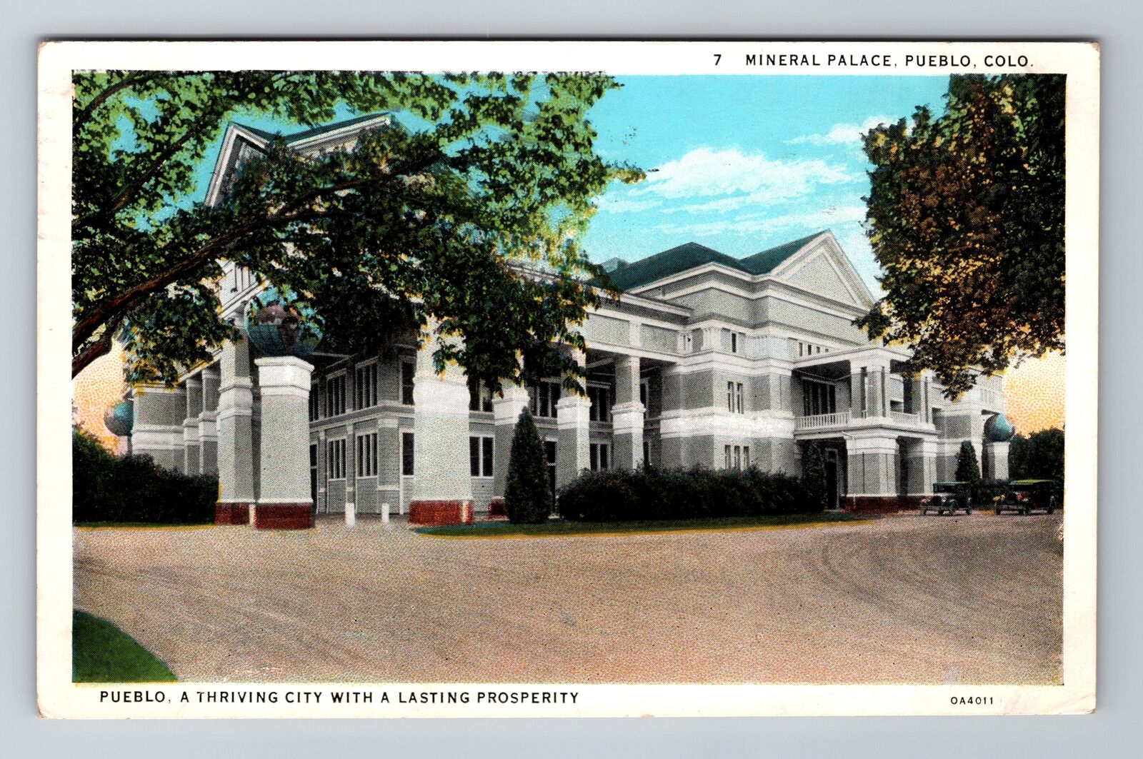Pueblo CO-Colorado, Mineral Palace Museum, Antique Vintage c1935 Postcard