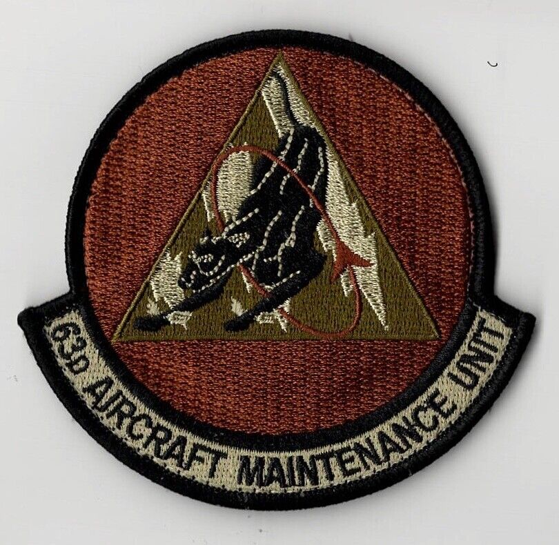 USAF  63rd AIRCRAFT MAINT UNIT,  OCP (F-35s). Luke AFB, AZ, hooked backing, 3.5