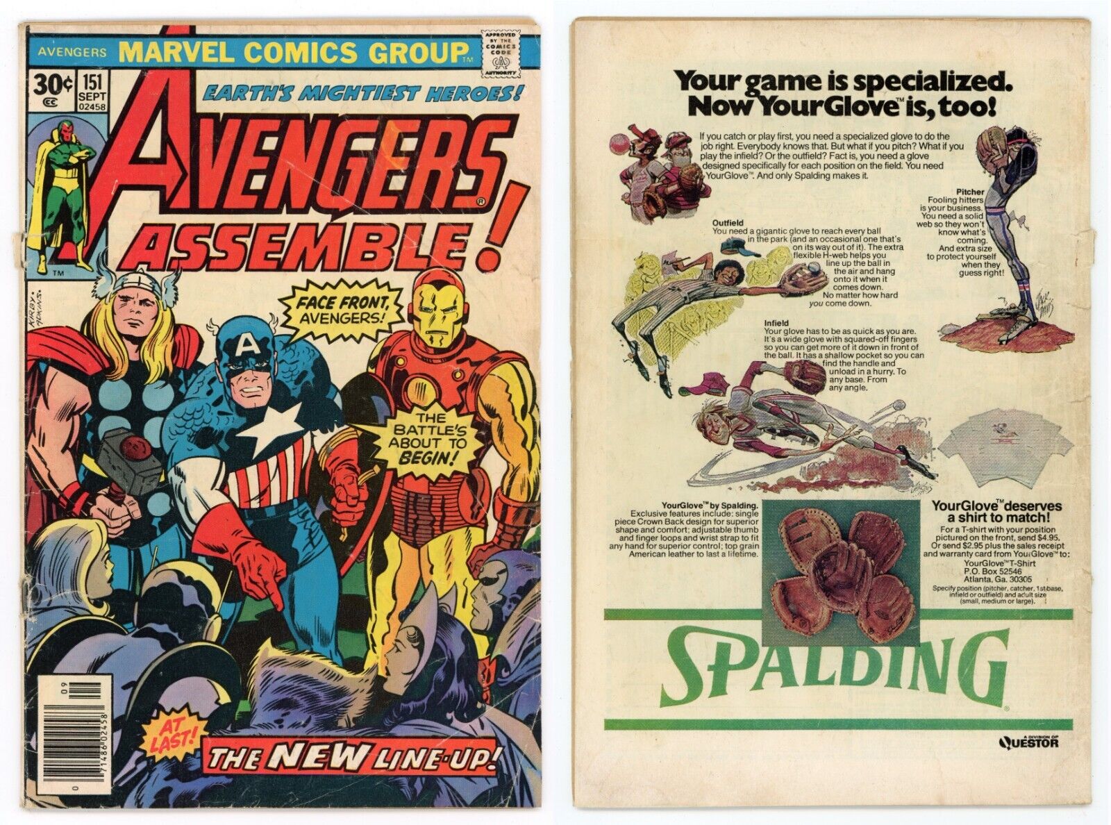 Avengers #151 (GD/VG 3.0) 1st Avengers Assemble Iconic Kirby Cover 1976 Marvel