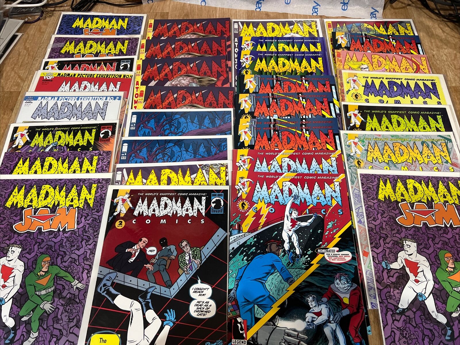Lot Of 32 Madman Adventures And Madman Comics Allred Jam Old Stock nm Avg