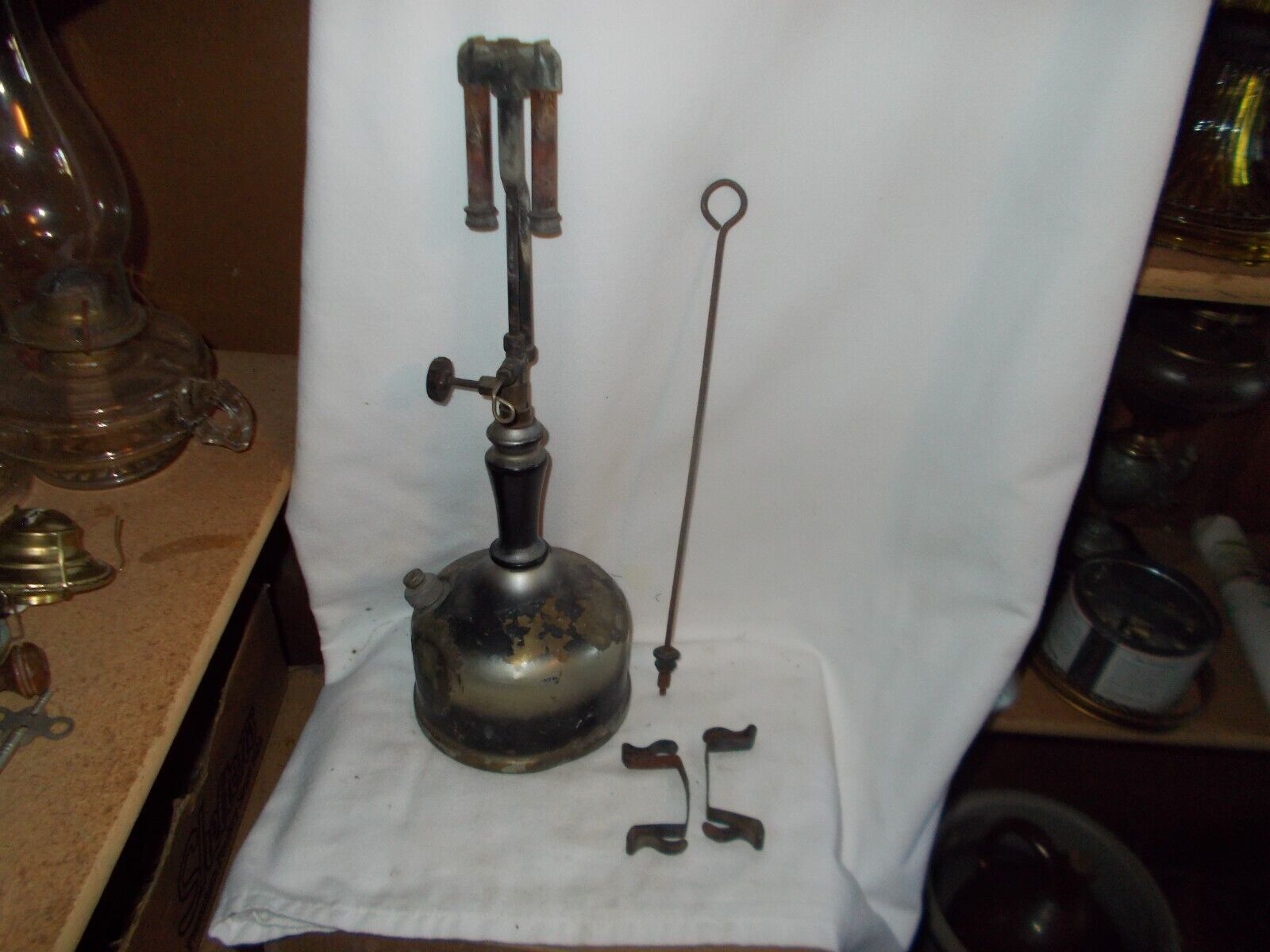 Vintage Coleman Carbide Table Lamp