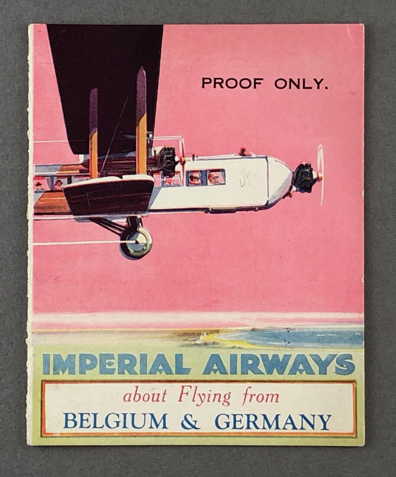 IMPERIAL AIRWAYS BELGIUM & GERMANY 1928 AIRLINE TIMETABLE 