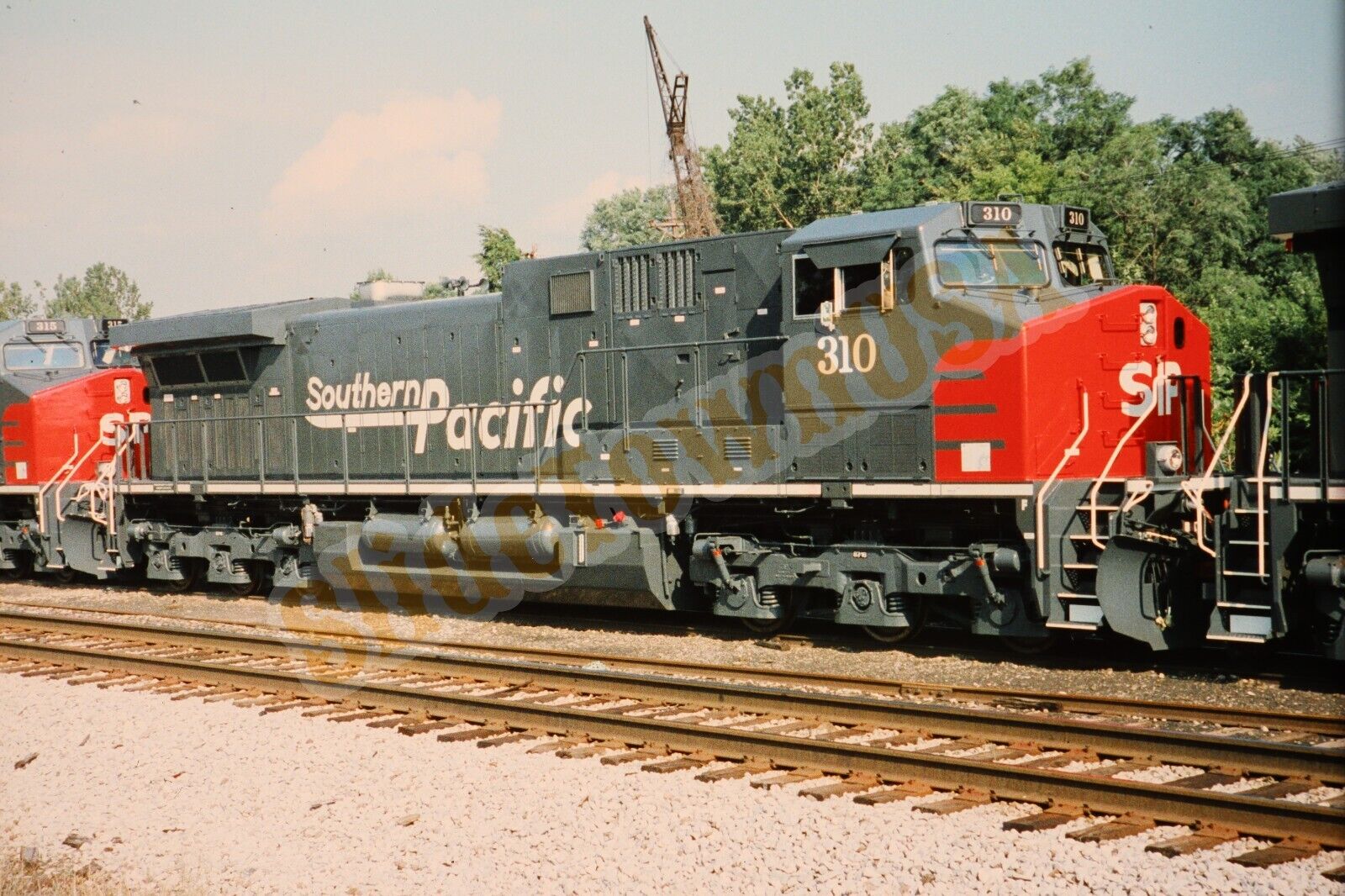 Vtg 1995 Duplicate Train Slide 310 Southern Pacific Engine Wesleyville PA X8H010
