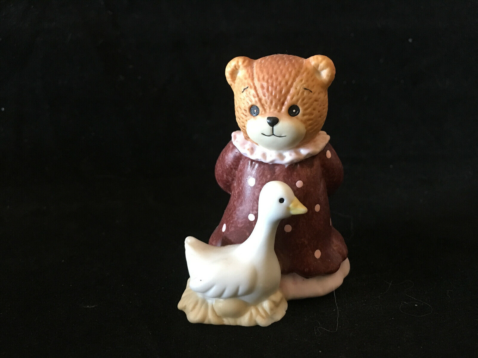 Lucy & Me 12 Days Of Christmas Bear 6th Day Six Geese A Laying Enesco 1987 Rare
