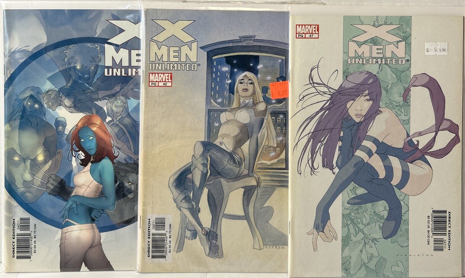 X-Men Unlimited #40 42 47 Marvel | Joshua Middleton Mystique Emma Frost