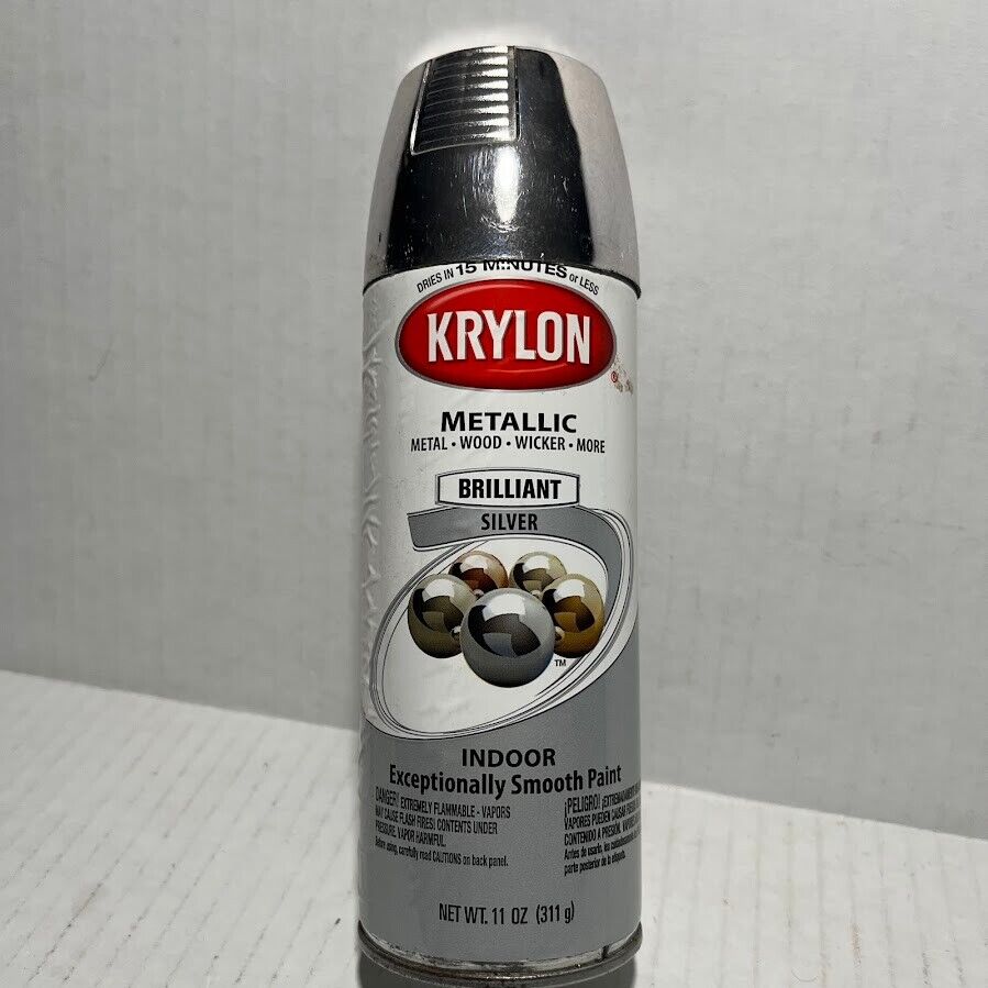 Krylon Metallic Brilliant Silver 51511 Indoor 2007 Spray Paint 11 oz