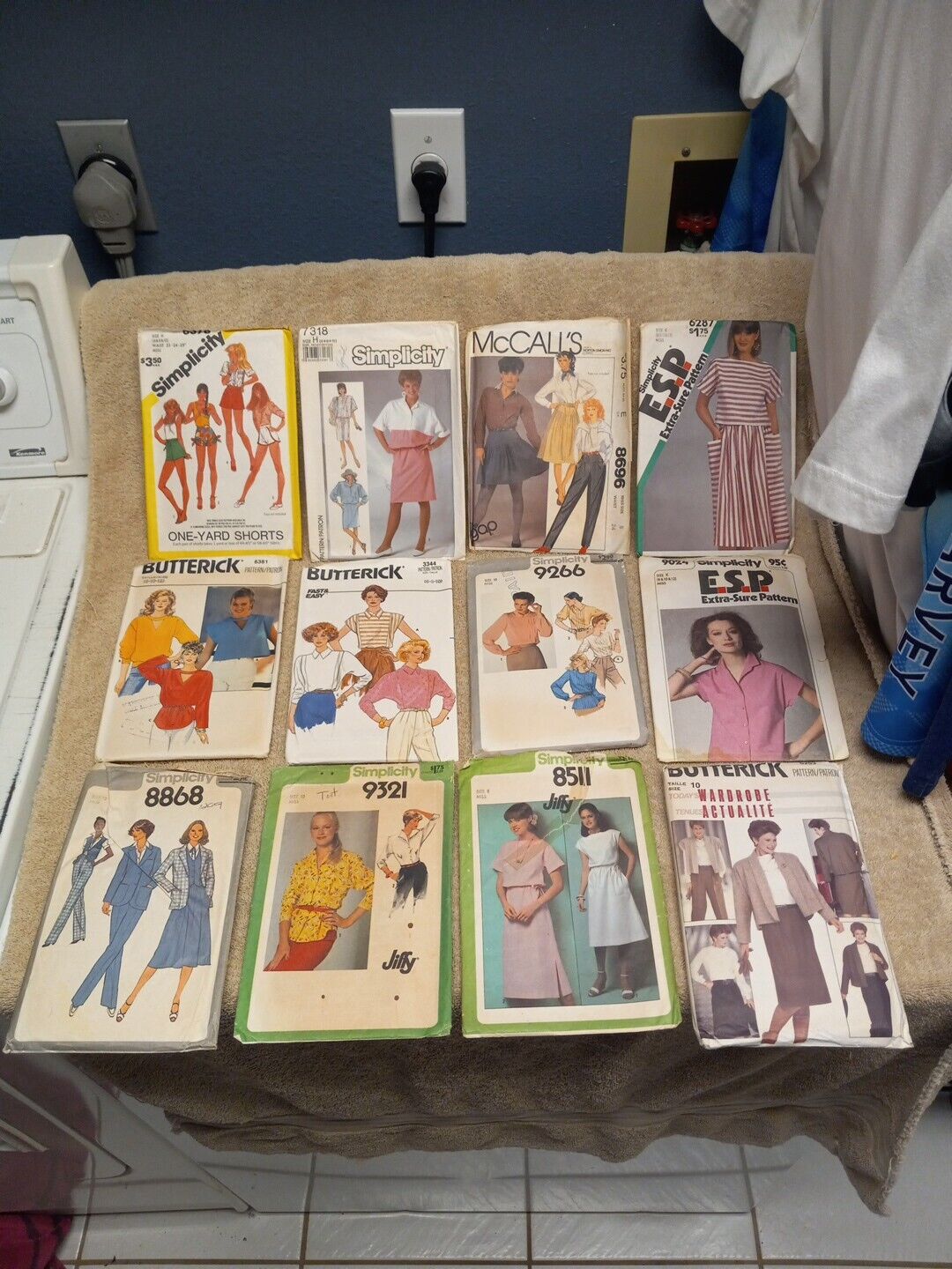 Lot of 12 Vintage Designer Sewing Patterns Cut  Used 1970s 1980s