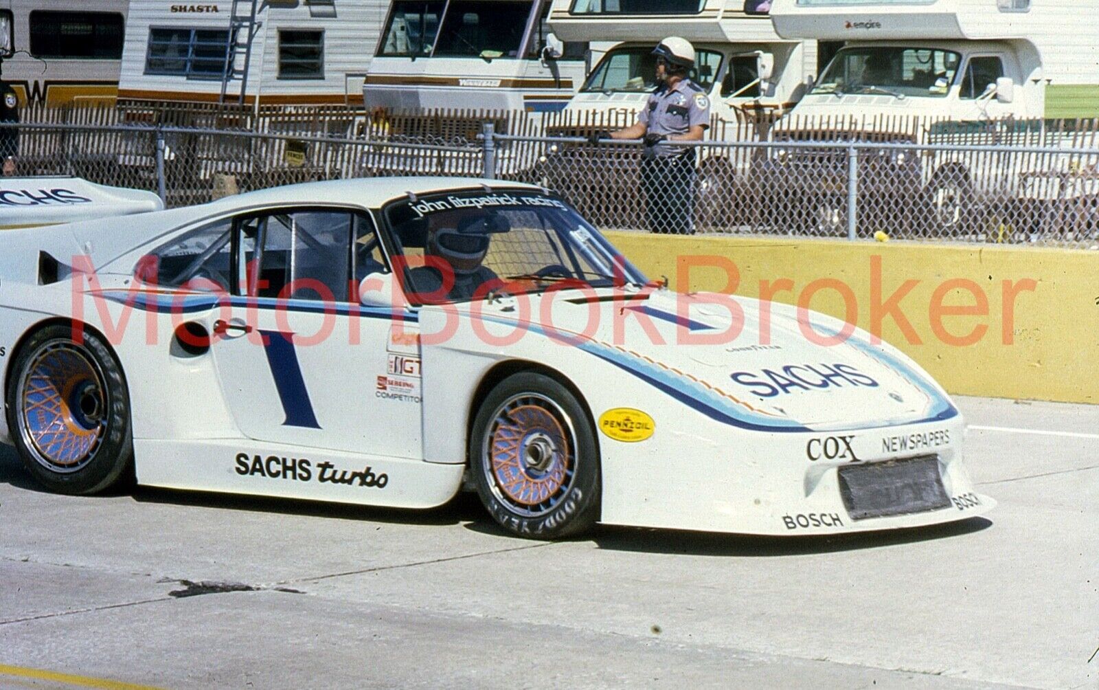 1981 slide Sebring 12h #1 Fitzpatrick Porsche 935 K3/80 #000 00011 (Kremer)