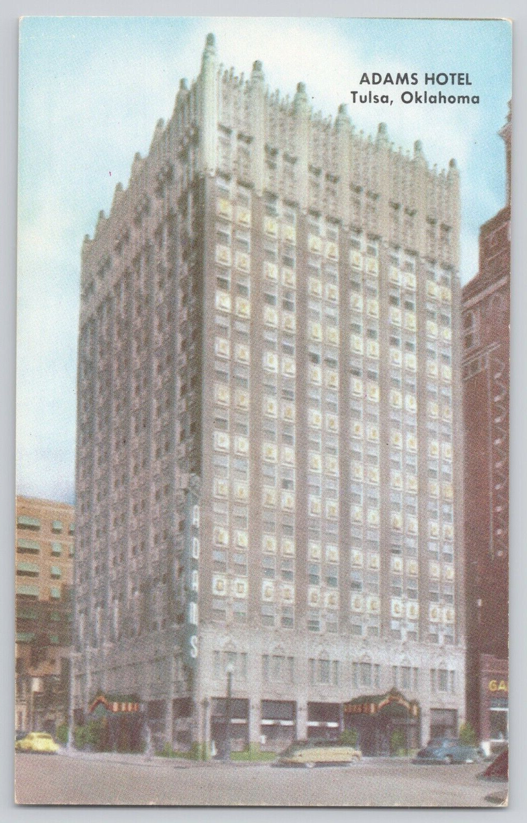 Postcard Adams Hotel, Tulsa, Oklahoma