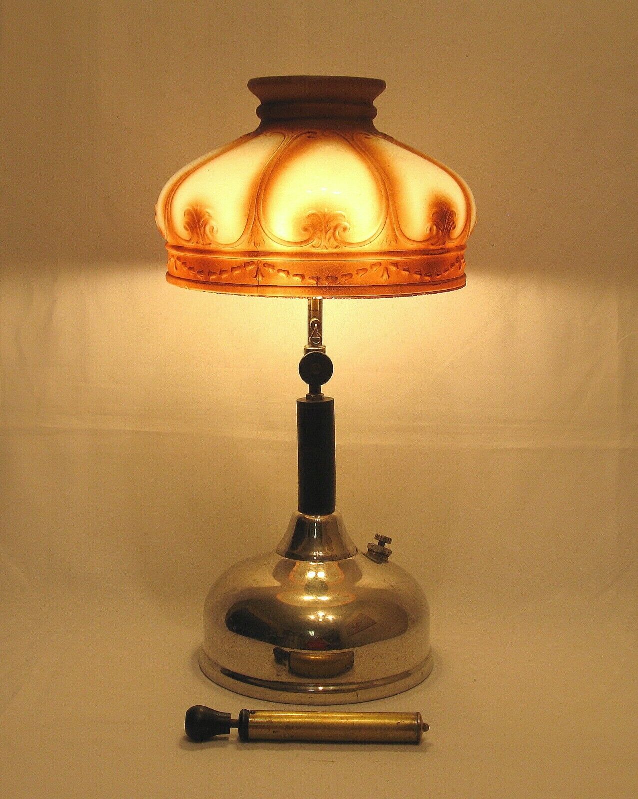 Vintage U.S. Coleman Quick-Lite Table Lamp & Pump 1926 Works Perfect EXC COND