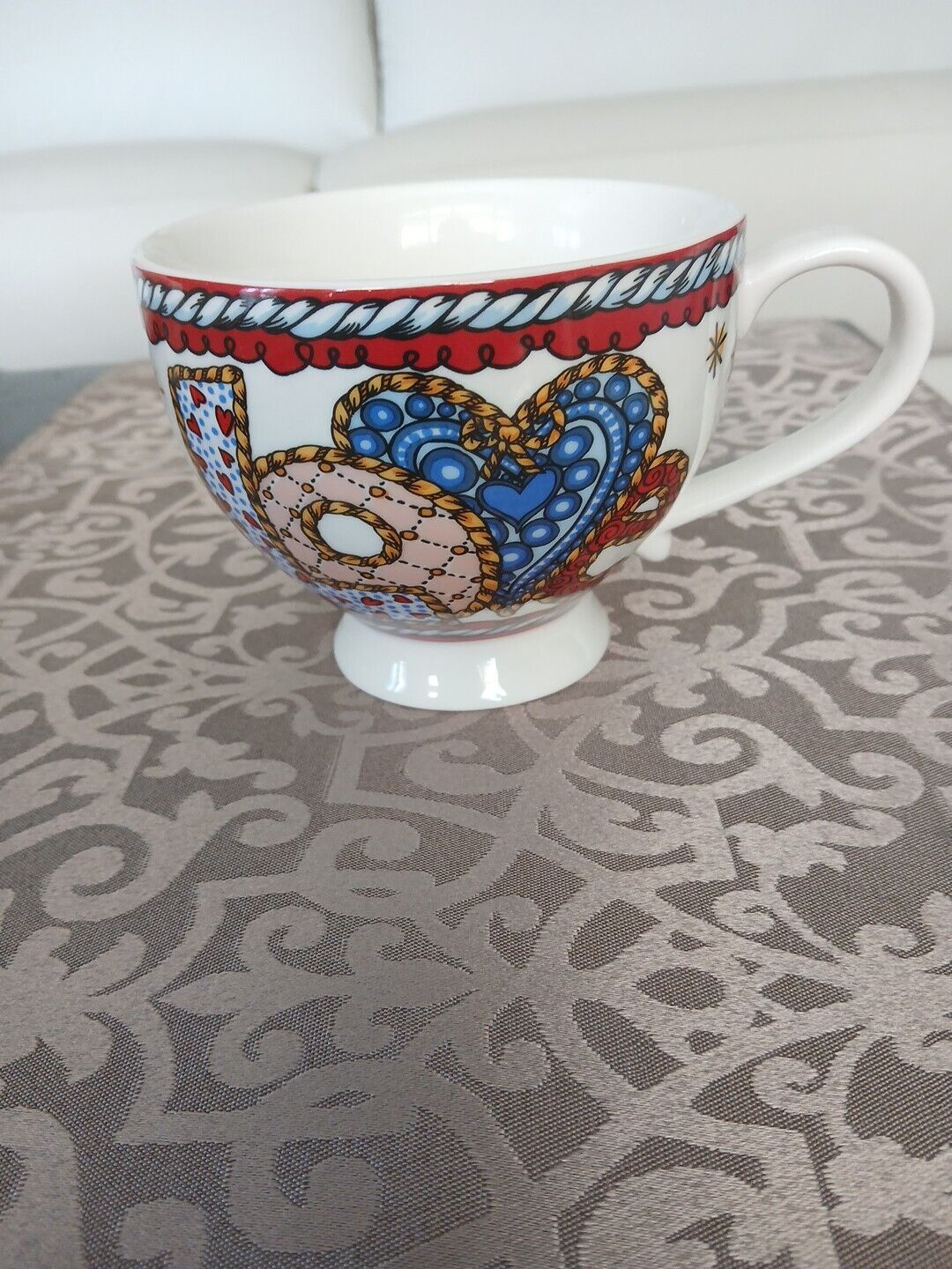 Brighton Love & Hearts Large Cup Coffee Tea Mug