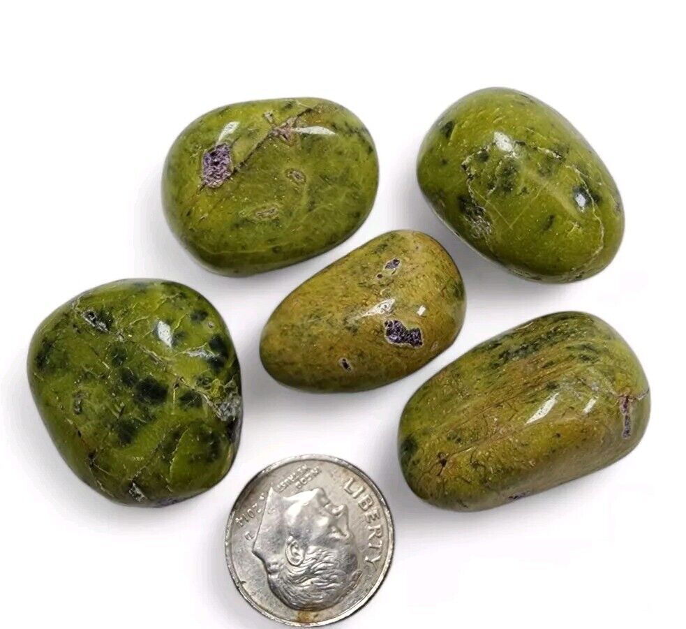 Atlantisite Stichtite in Serpentine Polished Stones 47.8 grams