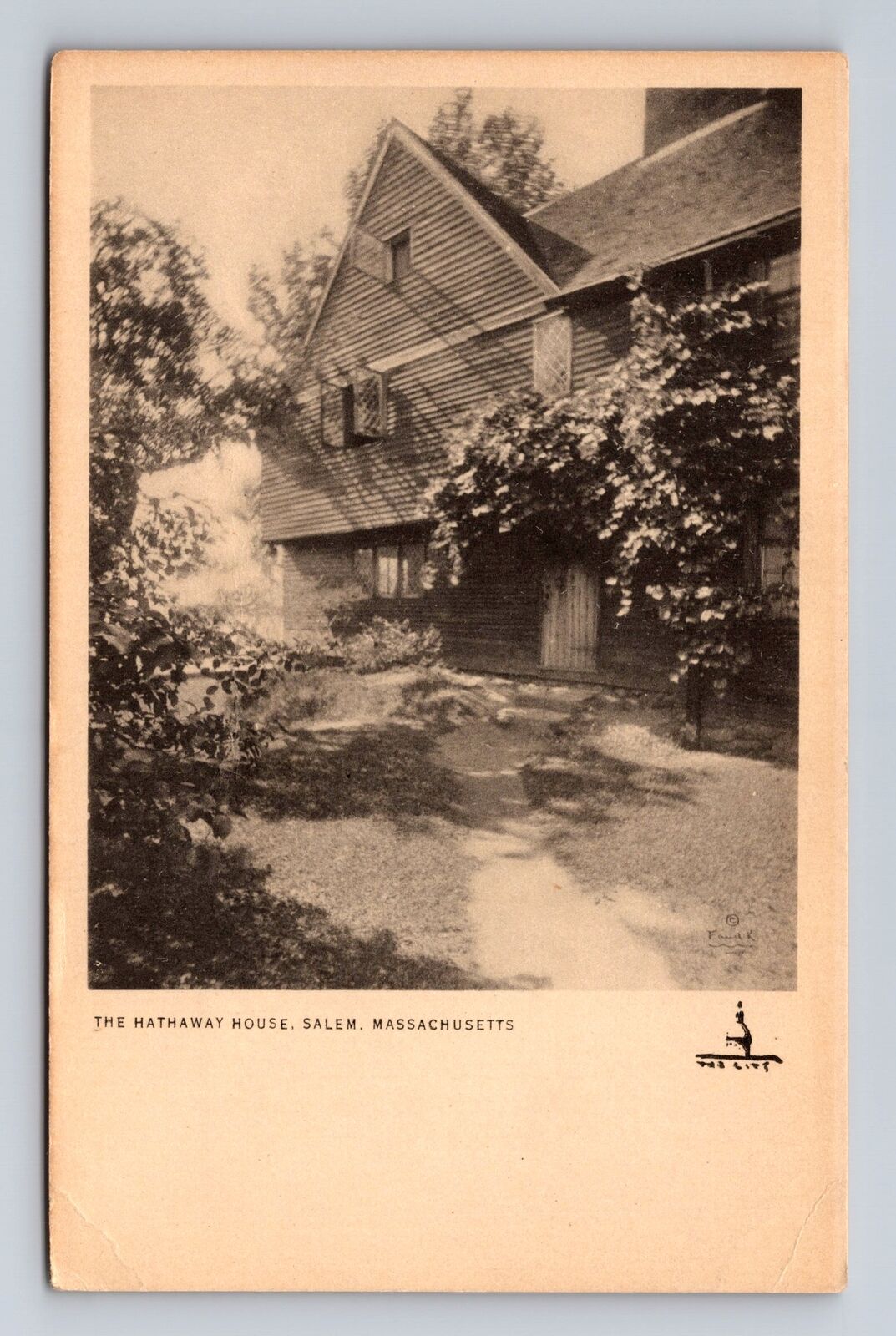 Salem MA-Massachusetts, The Hathaway House, Antique, Vintage Souvenir Postcard