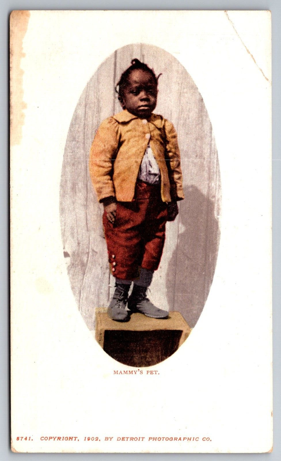 1902. Mammy's Pet, African American Child. Vintage Postcard