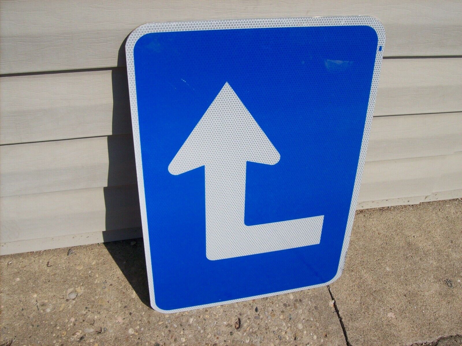 Genuine Authentic NEW Street Sign - 90° Corner Symbol (blue & white)