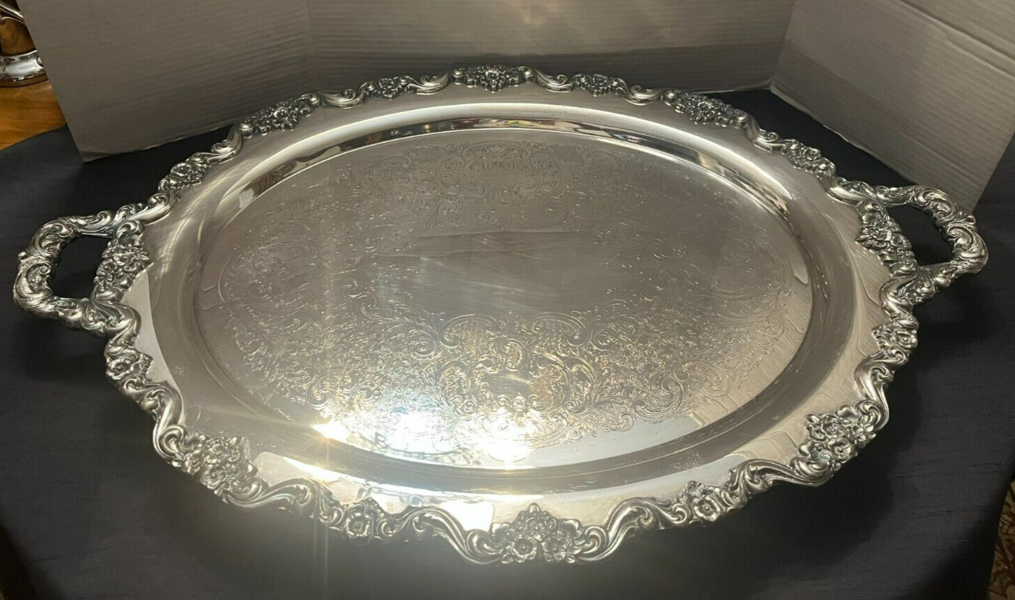 Vintage Towle Grand Duchess Footed Oversized Butler's Tray - #6955