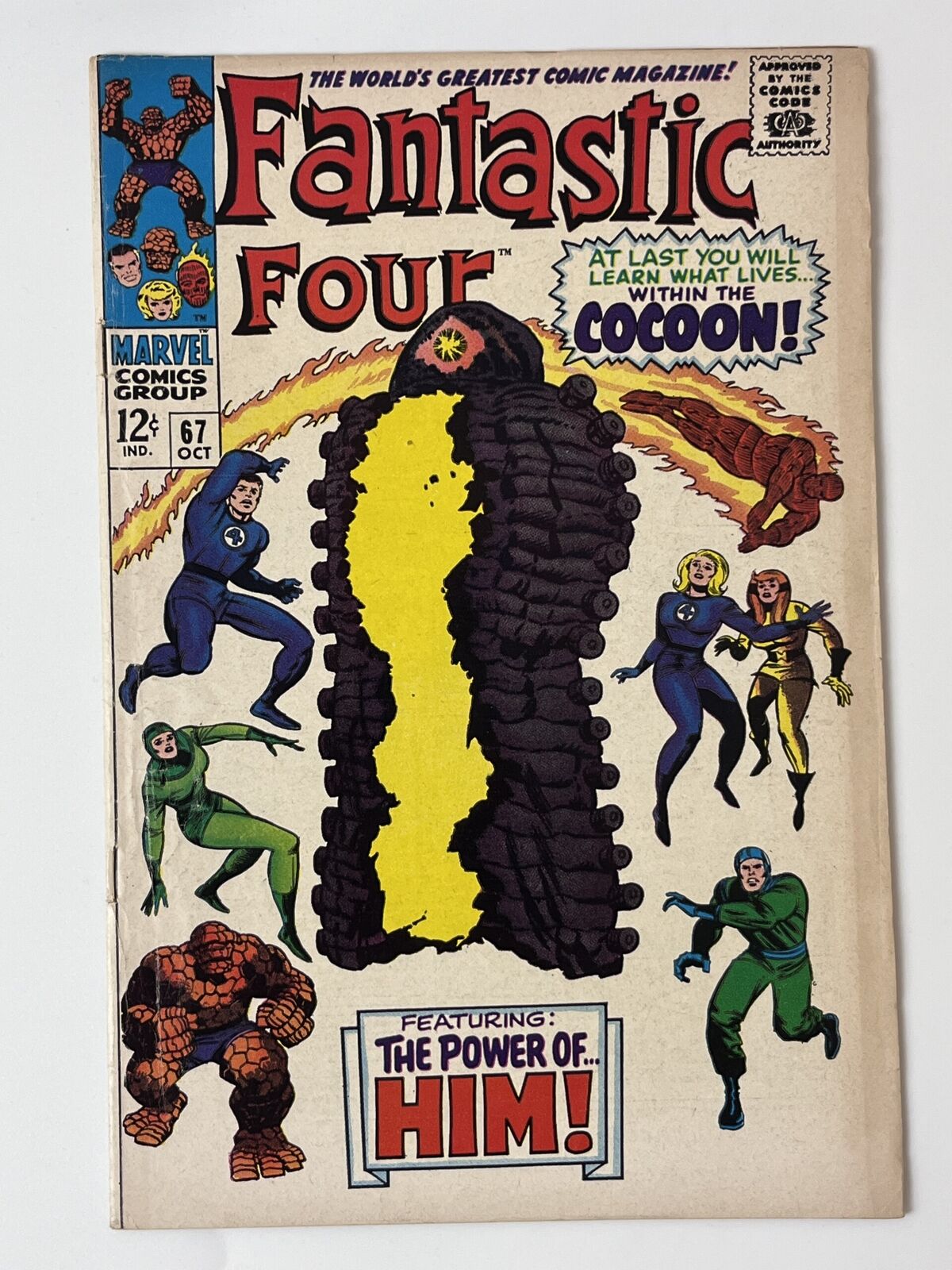 Fantastic Four #67 (1967) 1st cameo app. HIM (Adam Warlock) in 5.5 Fine-