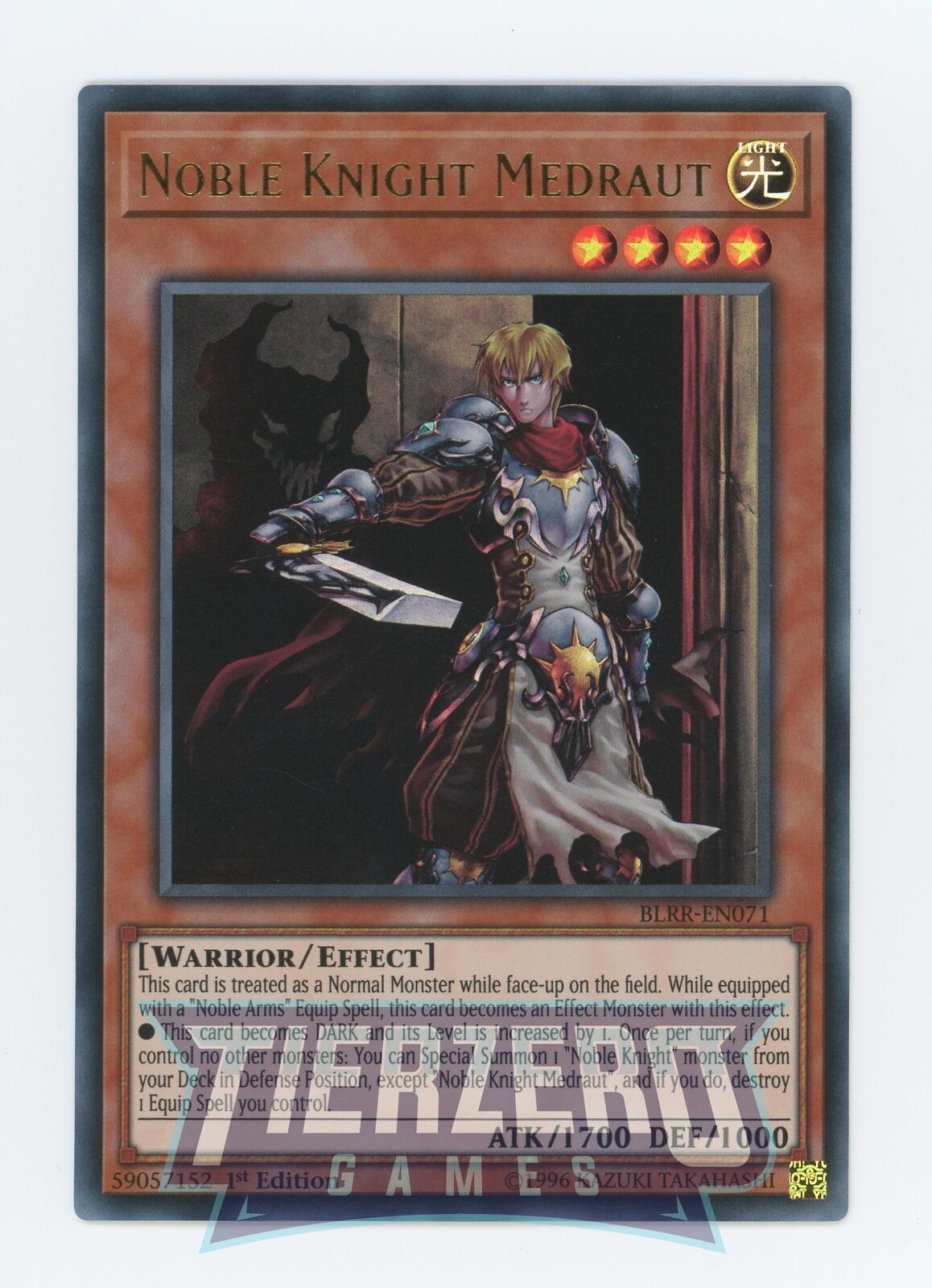 Yugioh Noble Knight Medraut BLRR-EN071 Ultra Rare 1st Edition NM/LP