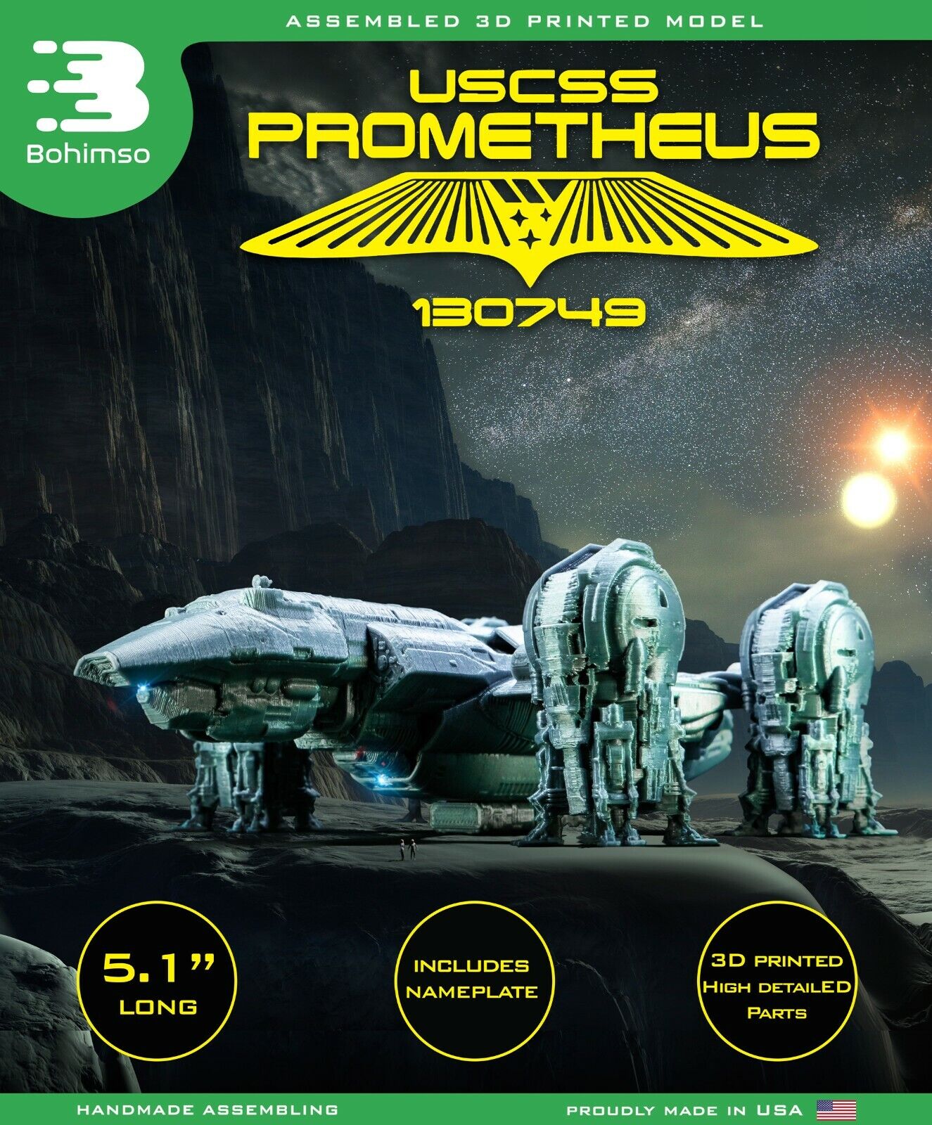 USCSS PROMETHEUS spaceship | Plastic Model Spaceship | PROMETHEUS movie | Alien