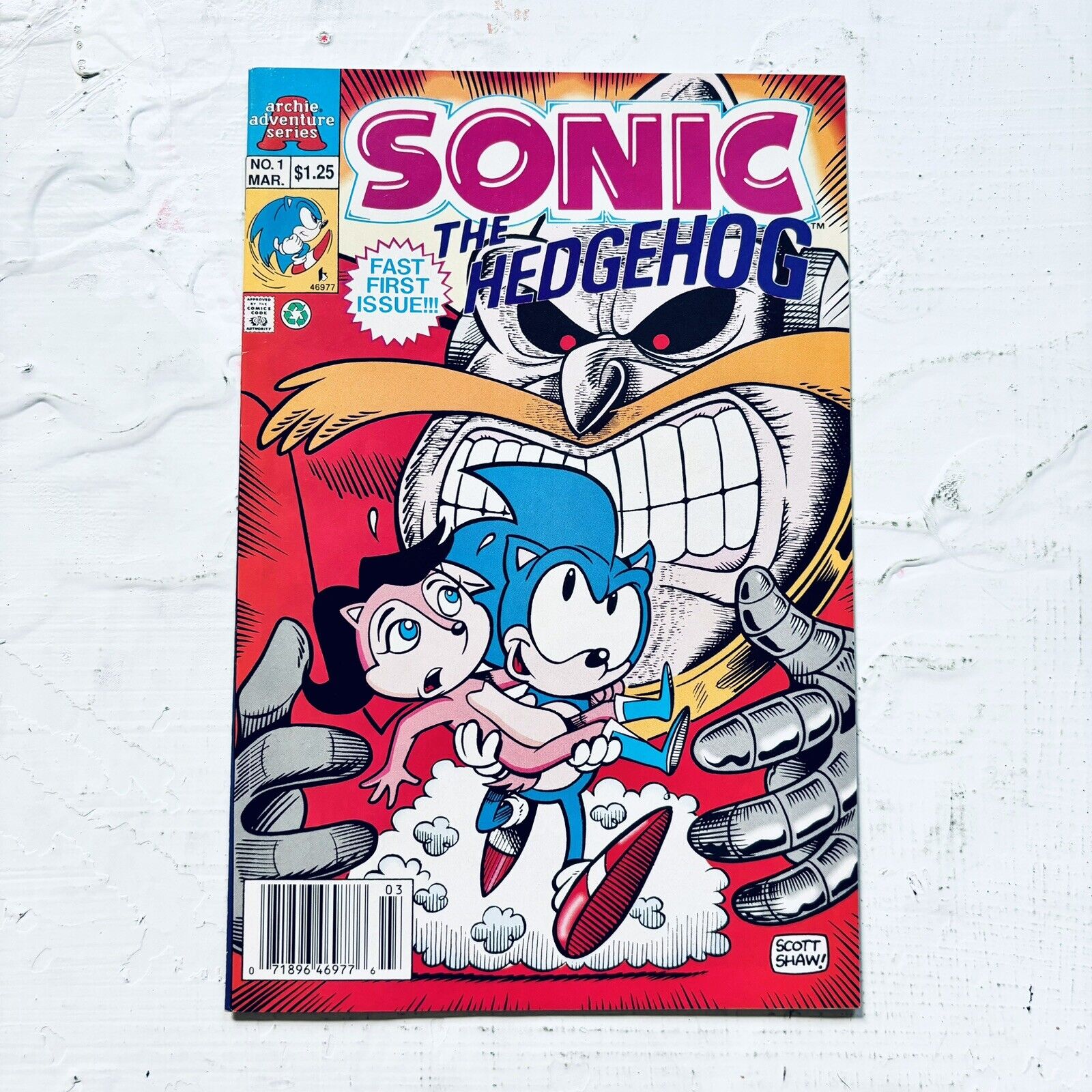Sonic the Hedgehog # 1 || Newsstand Edition || Scott Shaw || 1993