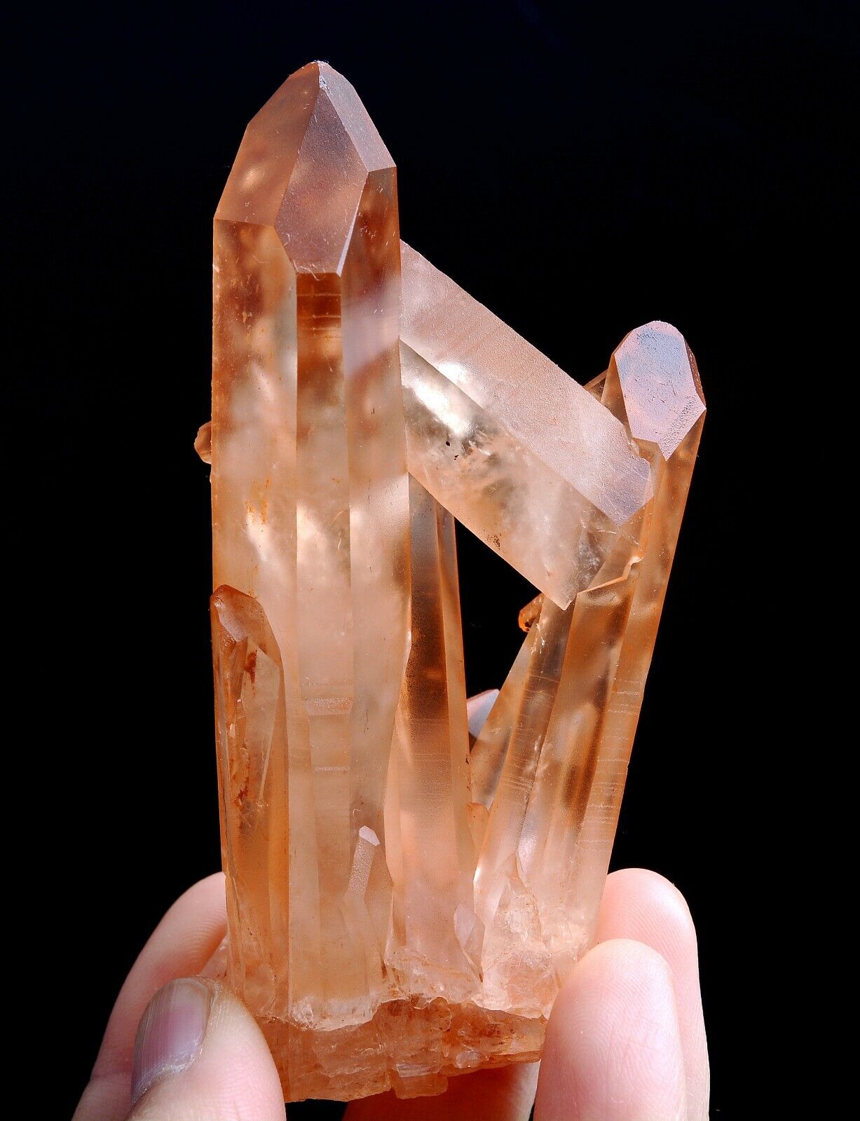 108g Natural Rare Transparent Red Skin QUARTZ Crystal Cluster Mineral Specimens