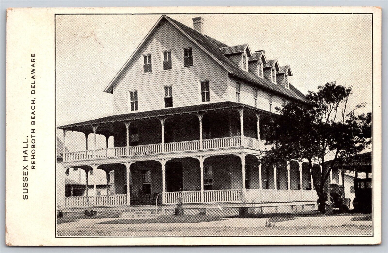 Postcard Sussex Hall Rehoboth Beach Delaware D153