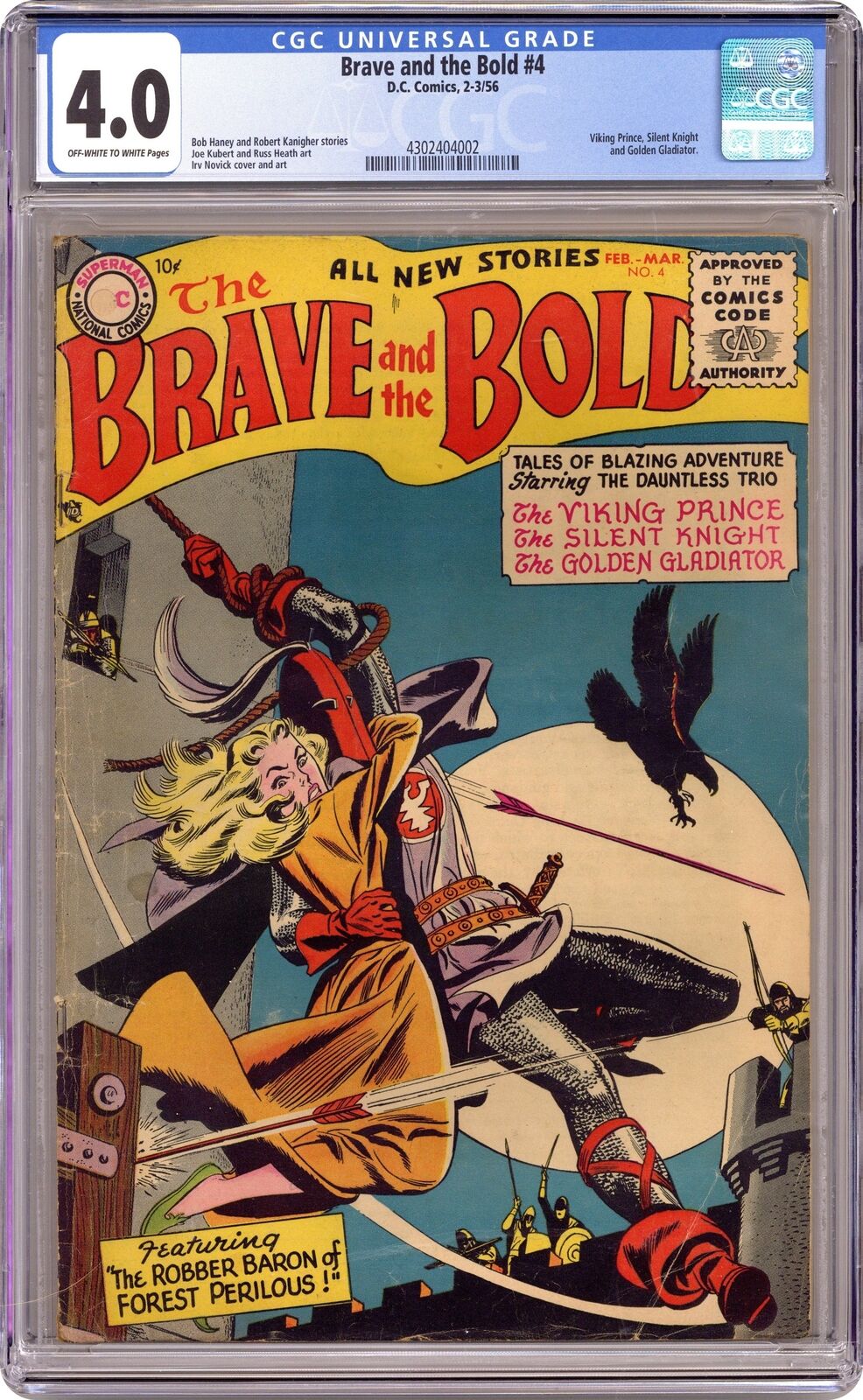 Brave and the Bold #4 CGC 4.0 1956 4302404002