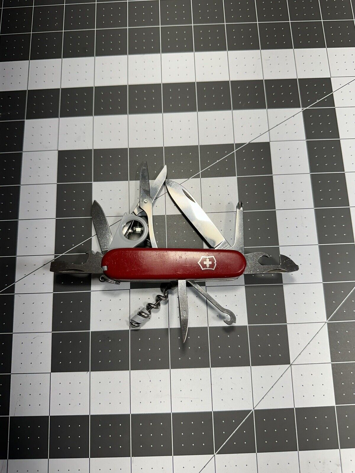 Victorinox Explorer Swiss Army 91MM Pocket Knife Red  7133