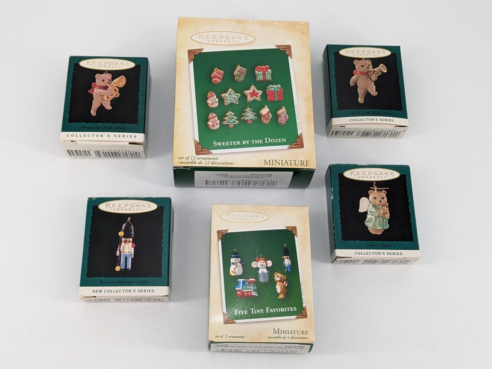 Hallmark Keepsake Christmas Ornament Lot of 6 Boxed, 2 New/Sealed | 90s & 2000s