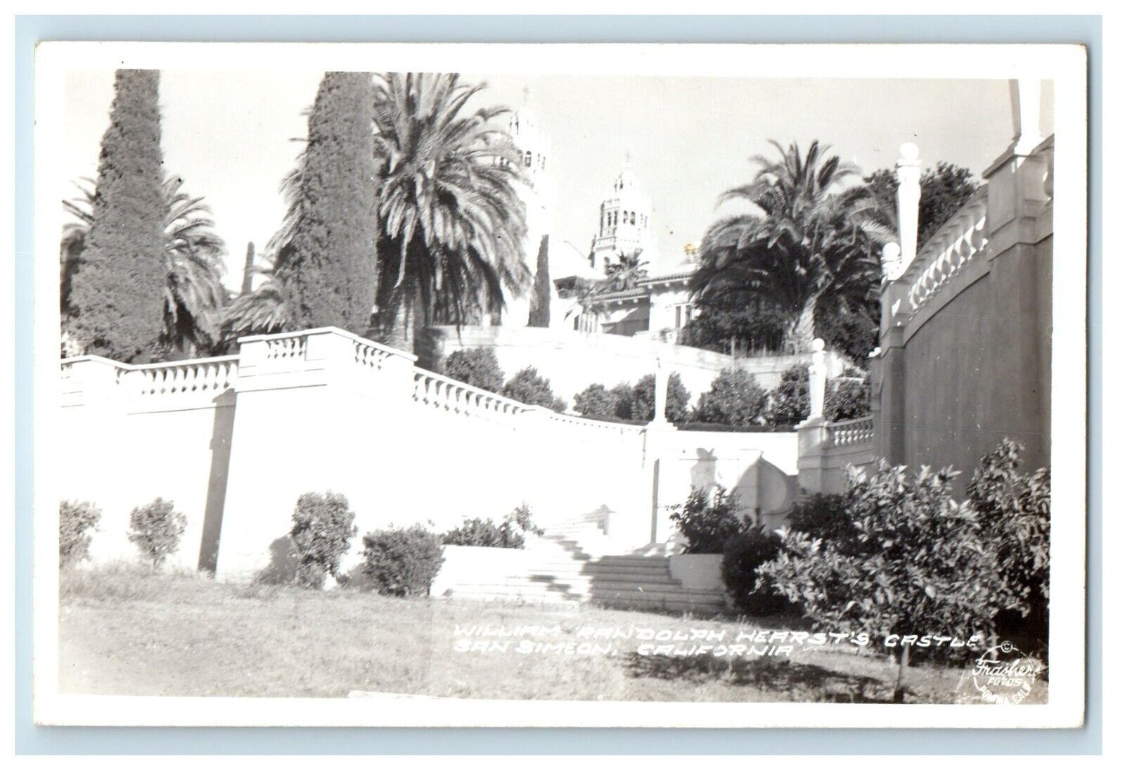c1940's William Randolph Hearst Castle San Simeon CA RPPC Photo Postcard