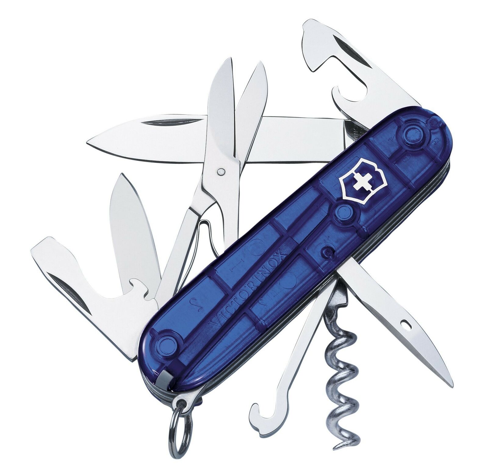 Victorinox Climber - Blue Transparent Swiss Army Knife 1.3703.T2