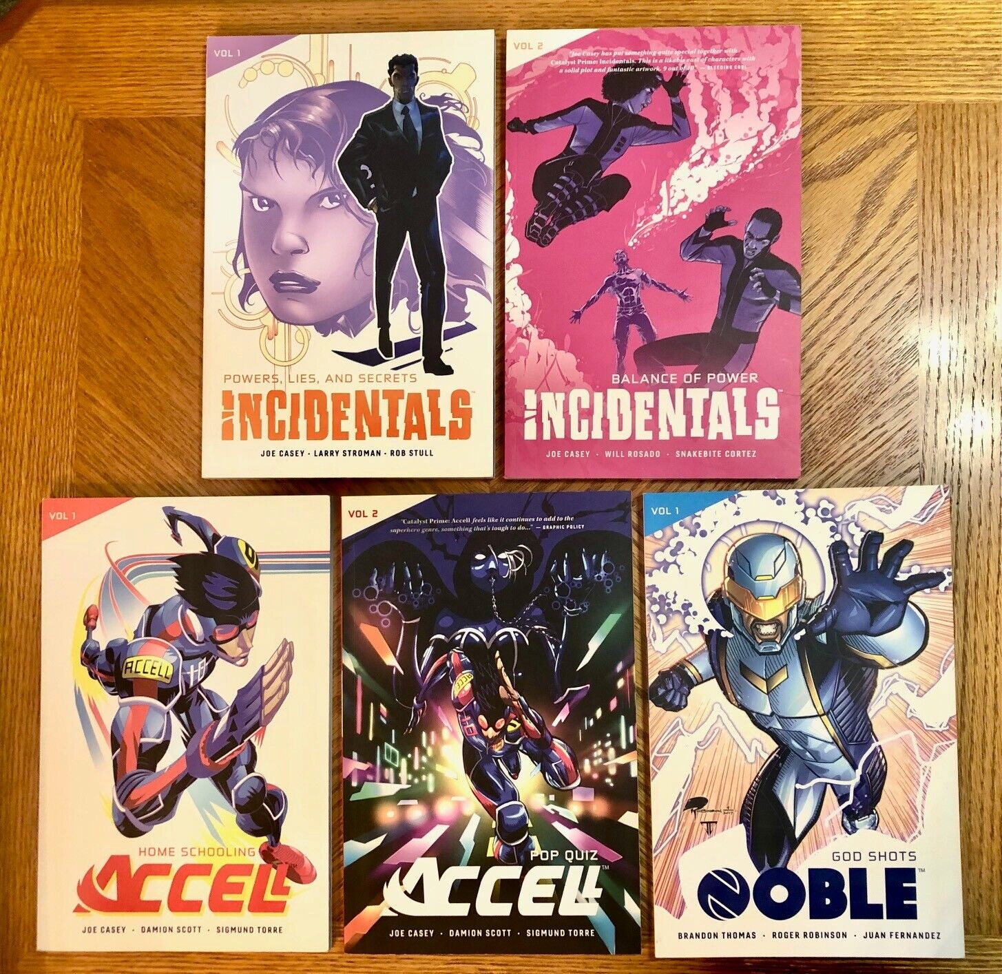 ACCELL (1&2) ~ INCIDENTALS (1&2) ~ NOBLE (v. 1) Graphic Novel Lot Catalyst Prime