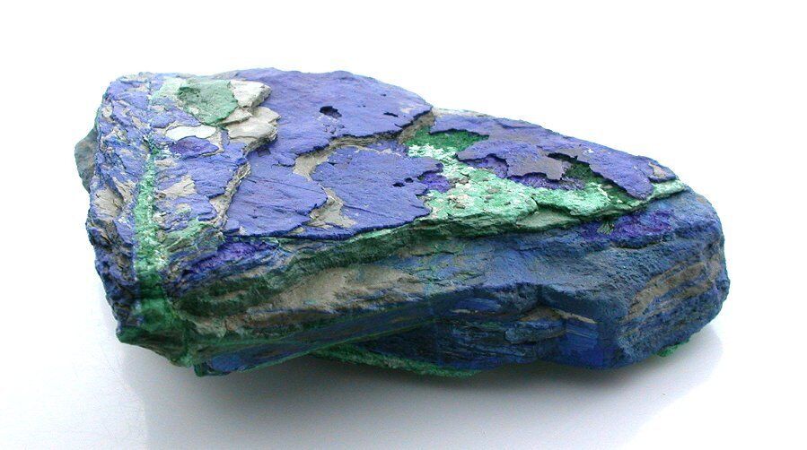 329 Gram Solid Natural RARE Africa Congo Azurite Malachite Solid Specimen AMS7