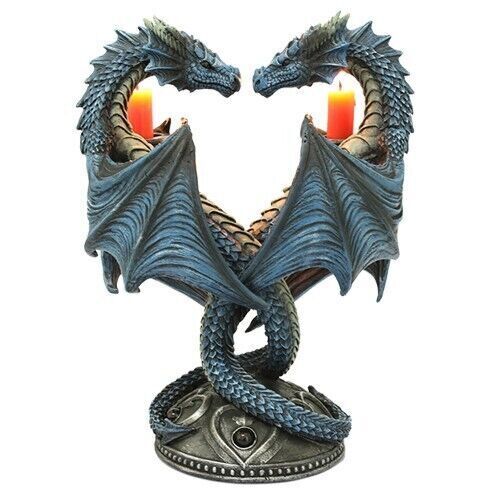 PT Pacific Trading Double Dragon Hand Painted Candle Holder